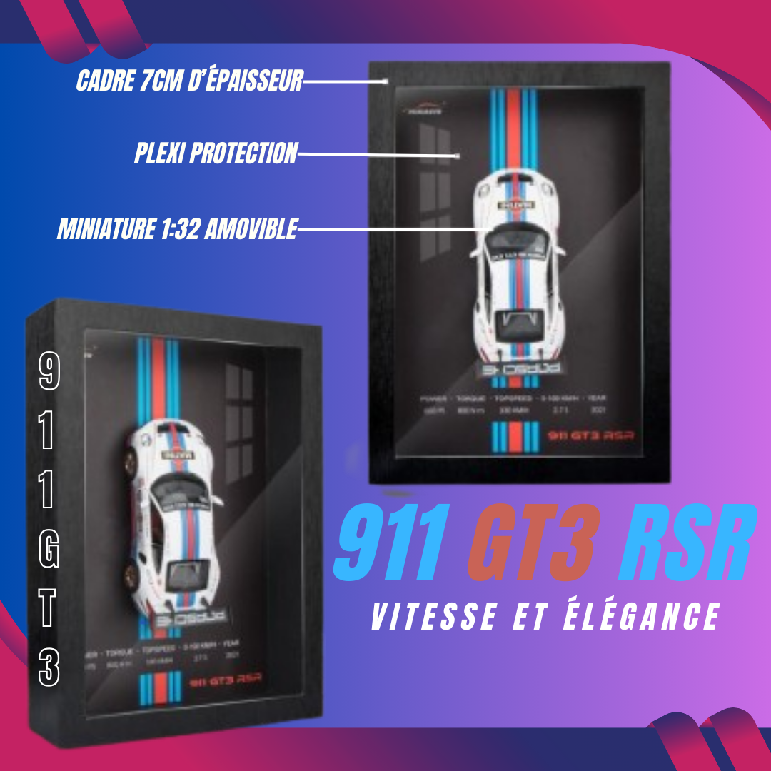 Cadre-voiture-3D-911GT3RSR-tableaudecoration