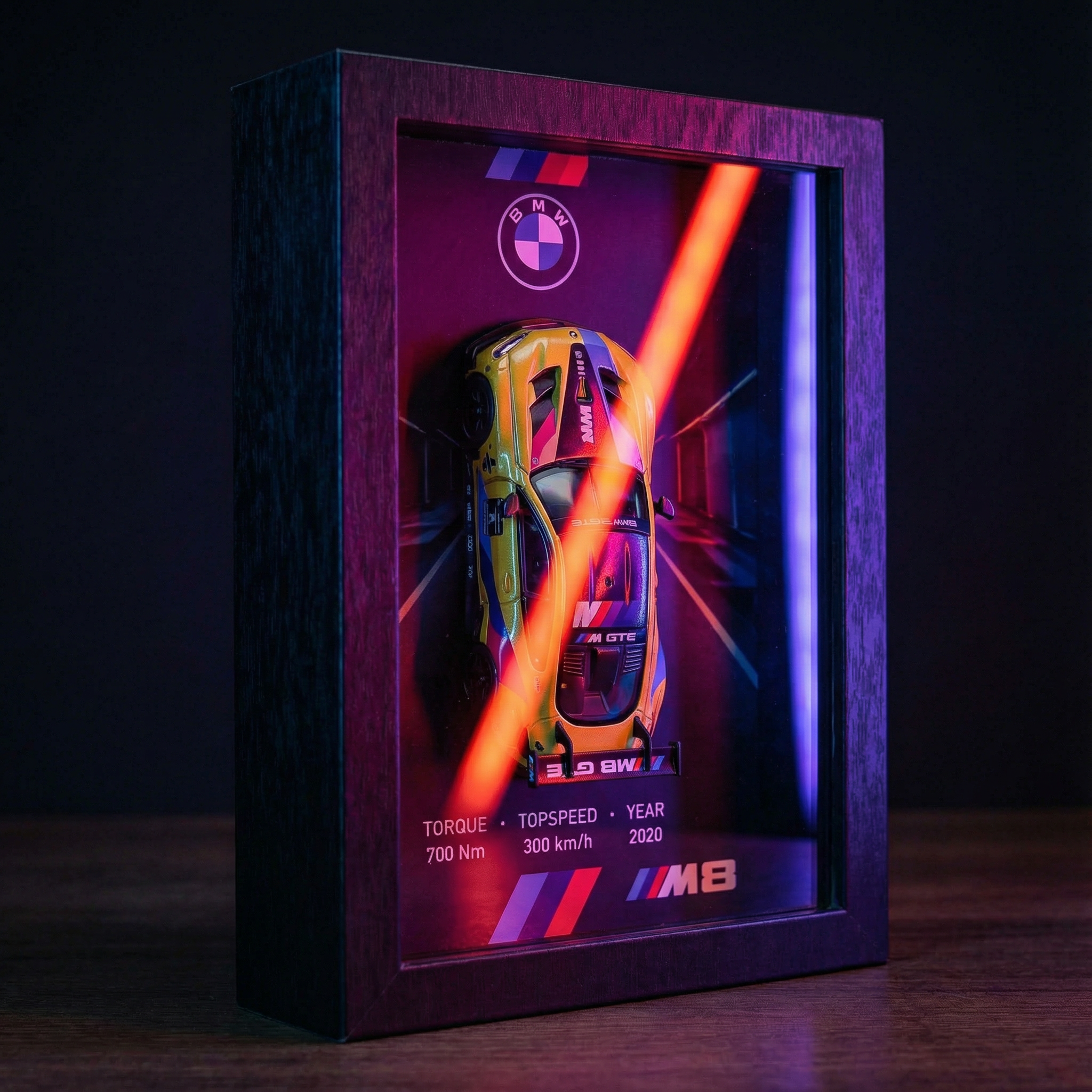 Cadre Décoration Murale - BMW M8 GTE 2020 – Racing pur sang