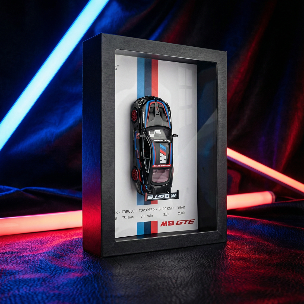 Cadre Décoration Murale - BMW M8 GTE 2020 – Racing pur sang