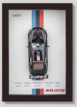 Cadre-voiture-3D-BMWM8GTE-tableaudecoration