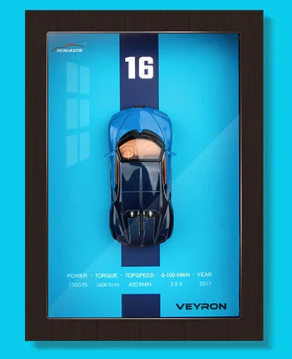Cadre-voiture-3D-BugattiVeyron-tableaudecoration
