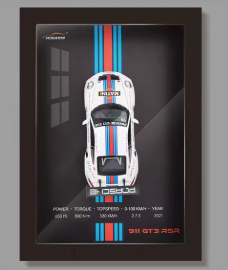 Cadre-voiture-3D-camaro-tableaudecoration