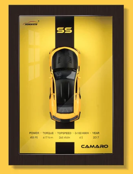 Cadre-voiture-3D-camaro-tableaudecoration