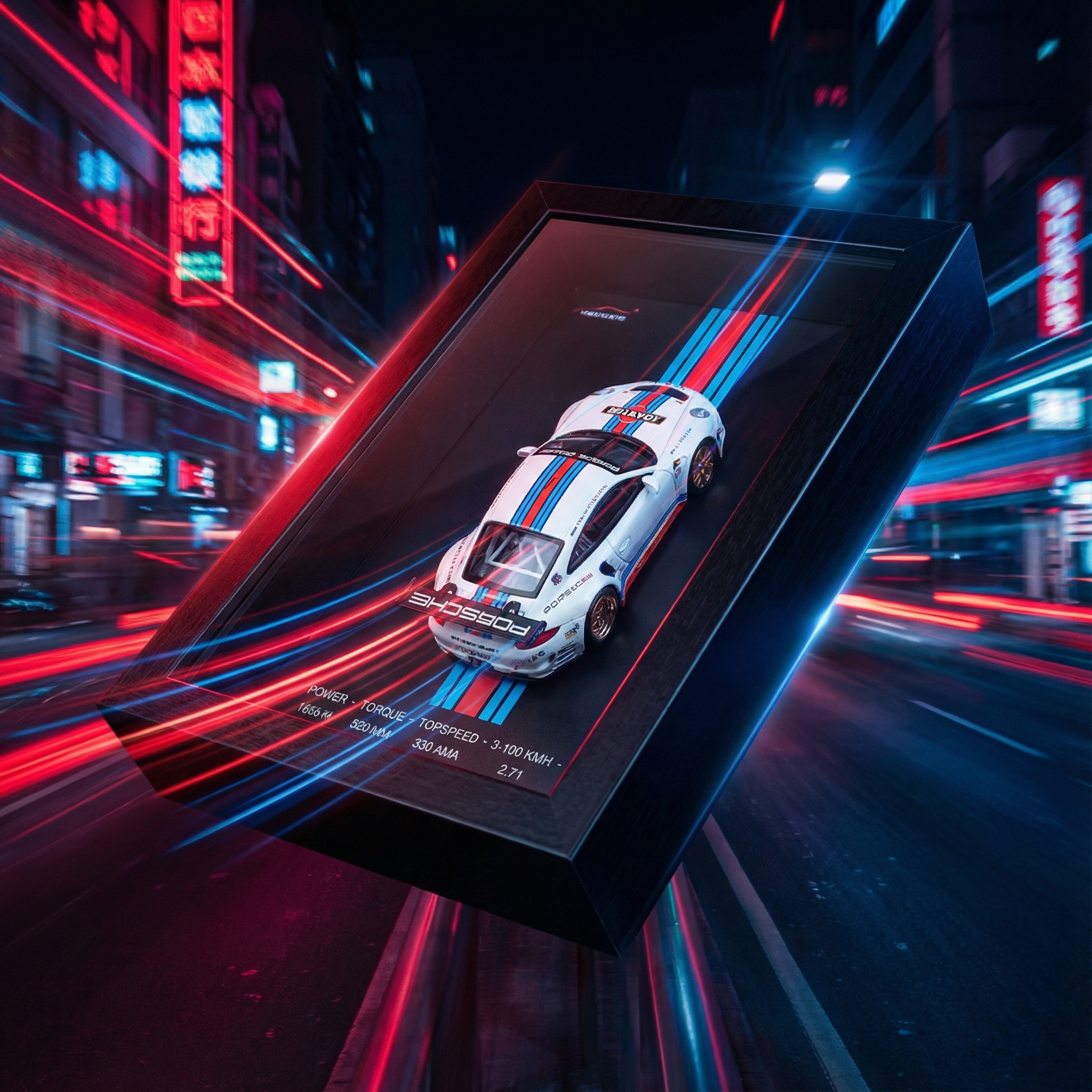 Cadre Décoration Murale - Porsche 911 GT3 RSR – Élégance et Puissance sur vos Murs